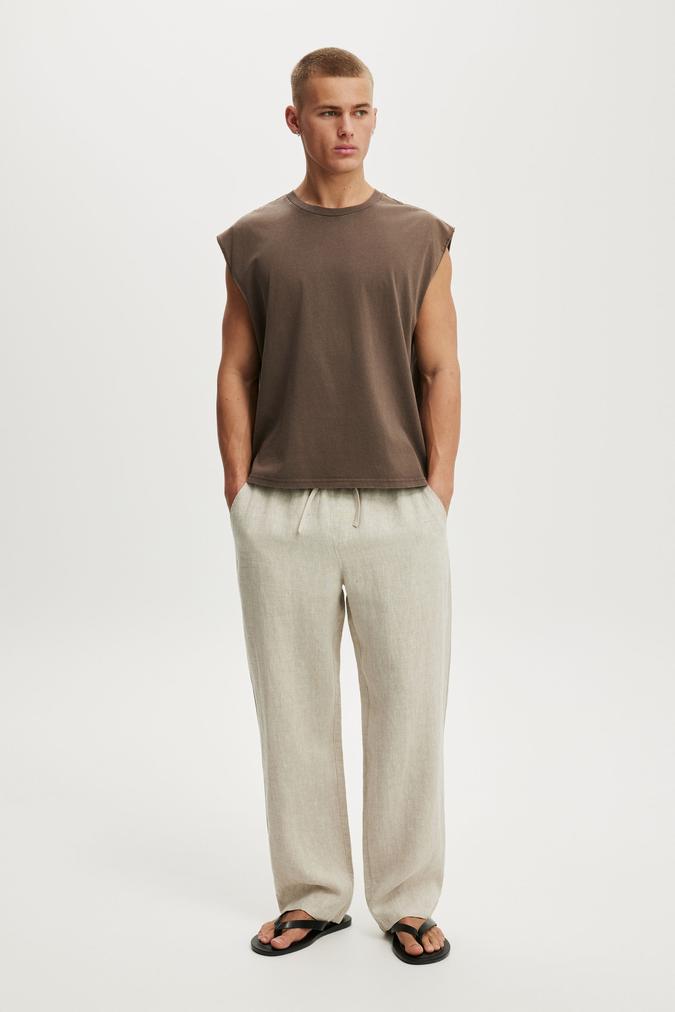 Baggy Linen Pant - Oatmeal
