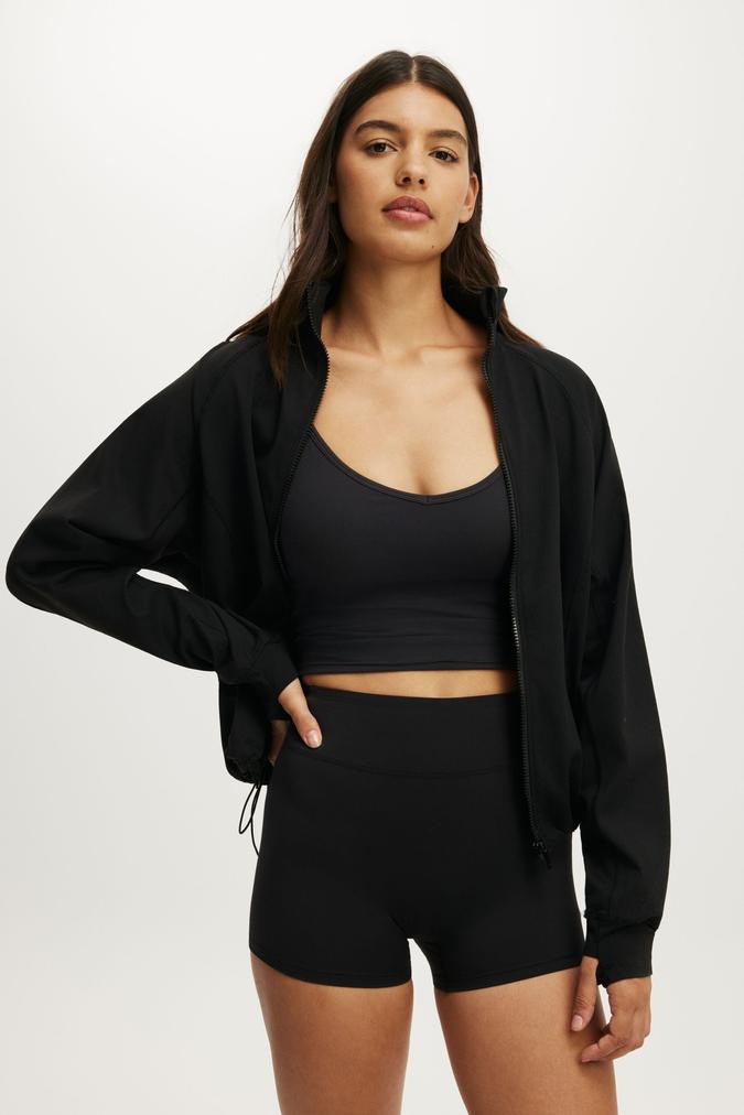 Active Oversized Track Jacket - Black