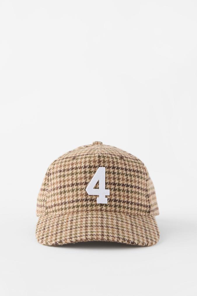5 Panel Hat - Brown Houndstooth/4